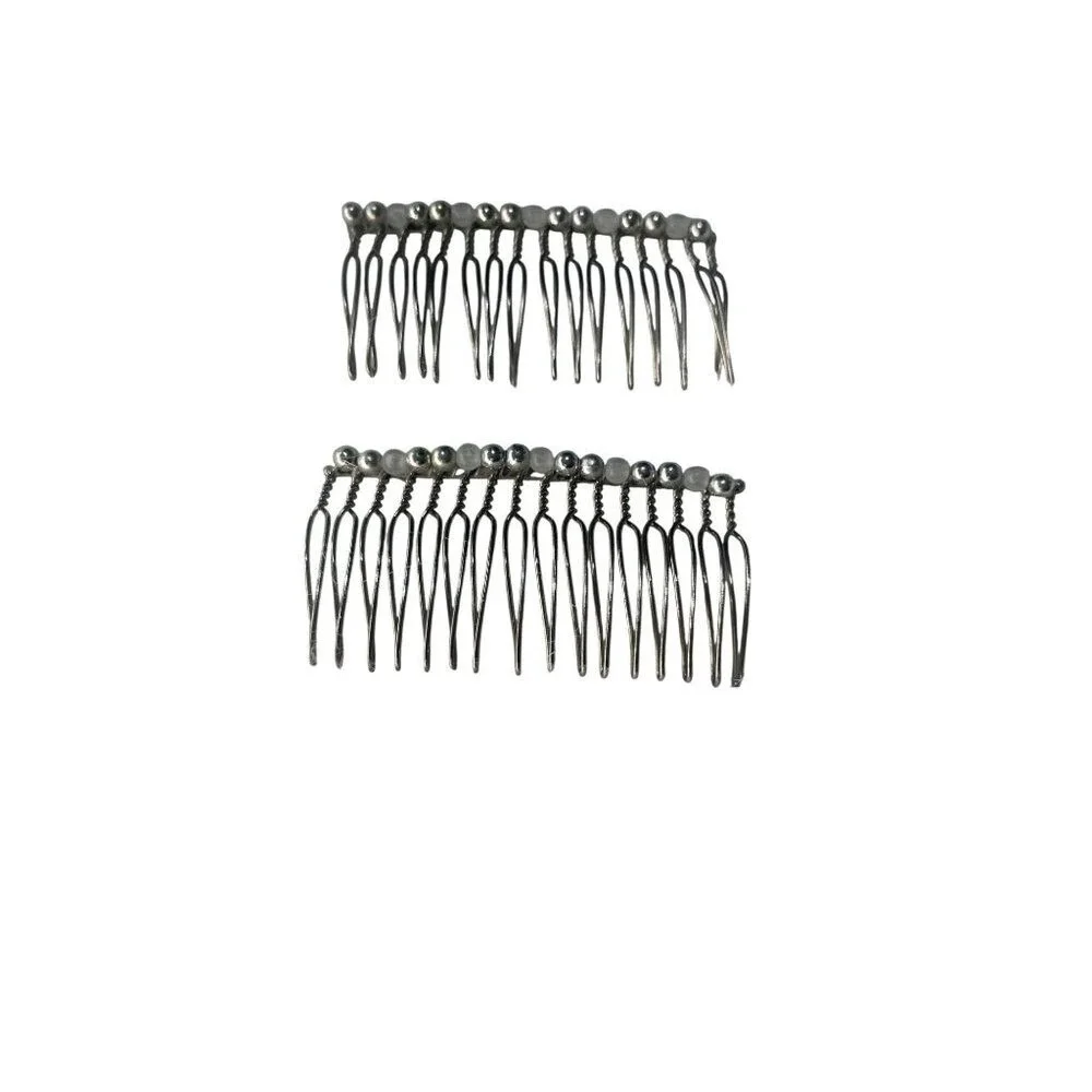 Vintage Silver Metal Hair Comb Clips For Bridal &‎ DIY Accessories